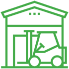 Warehouse buildings icon