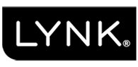 Black logo displaying the word "LYNK" in white capital letters, with a registered trademark symbol.
